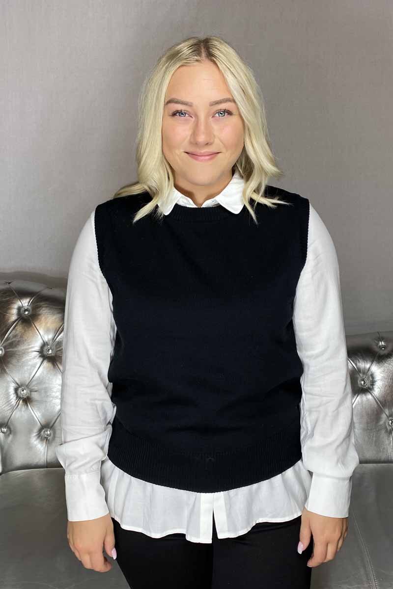 Amazy Väst Dam Svart - Freequent