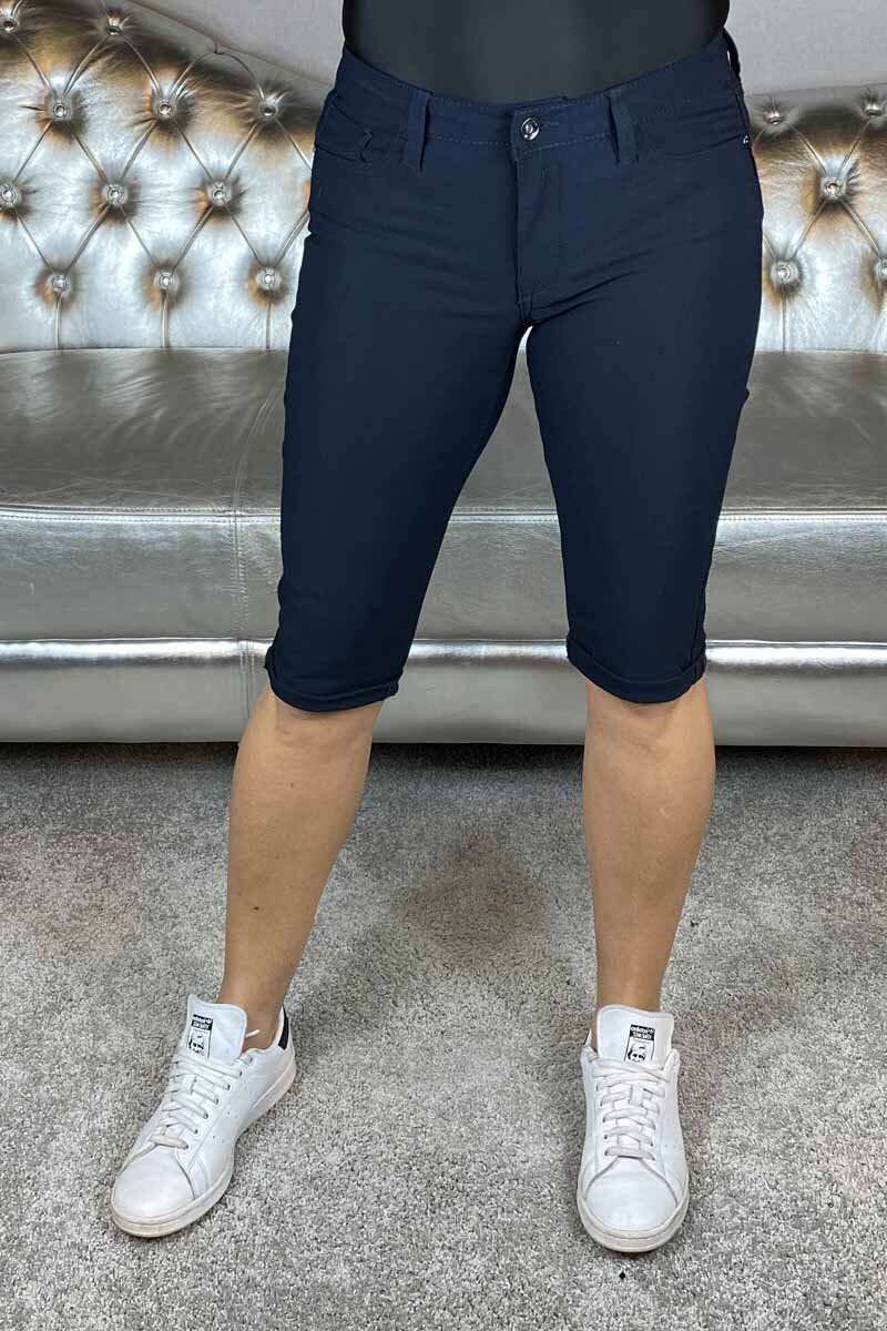 Amie Långa Shorts Power Dam Mörkblå - Freequent