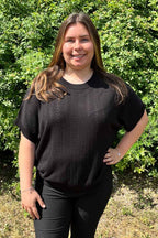 Ani Kortärmad Pullover Dam Black Freequent
