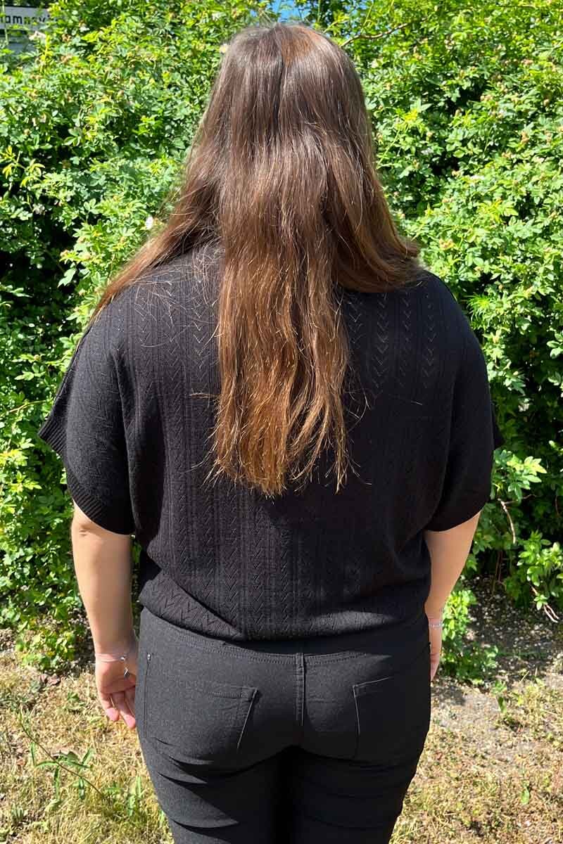 Ani Kortärmad Pullover Dam Black Freequent