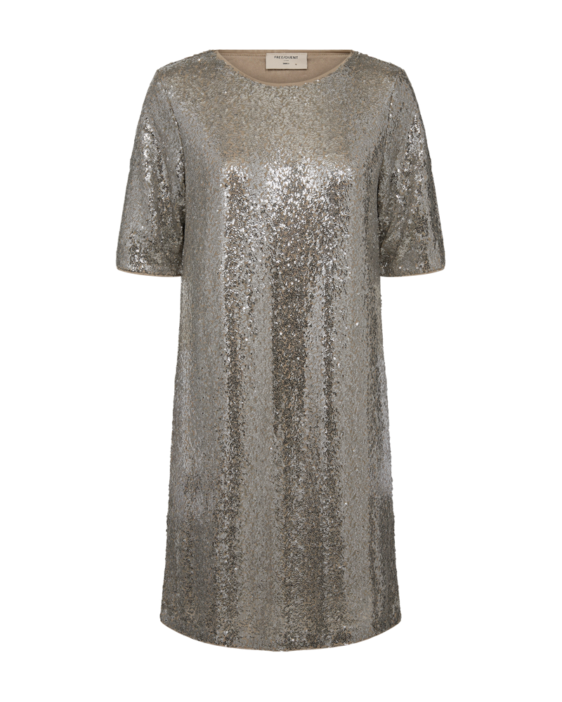 Basic Sequin Dress Women Crockery W Silver Freequent
