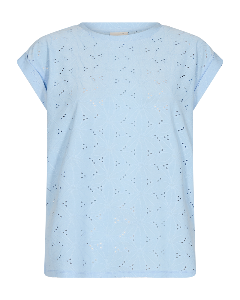 Blond T-shirt Dam Ljusblå Chambray Blue | Smilebutiken - Freequent