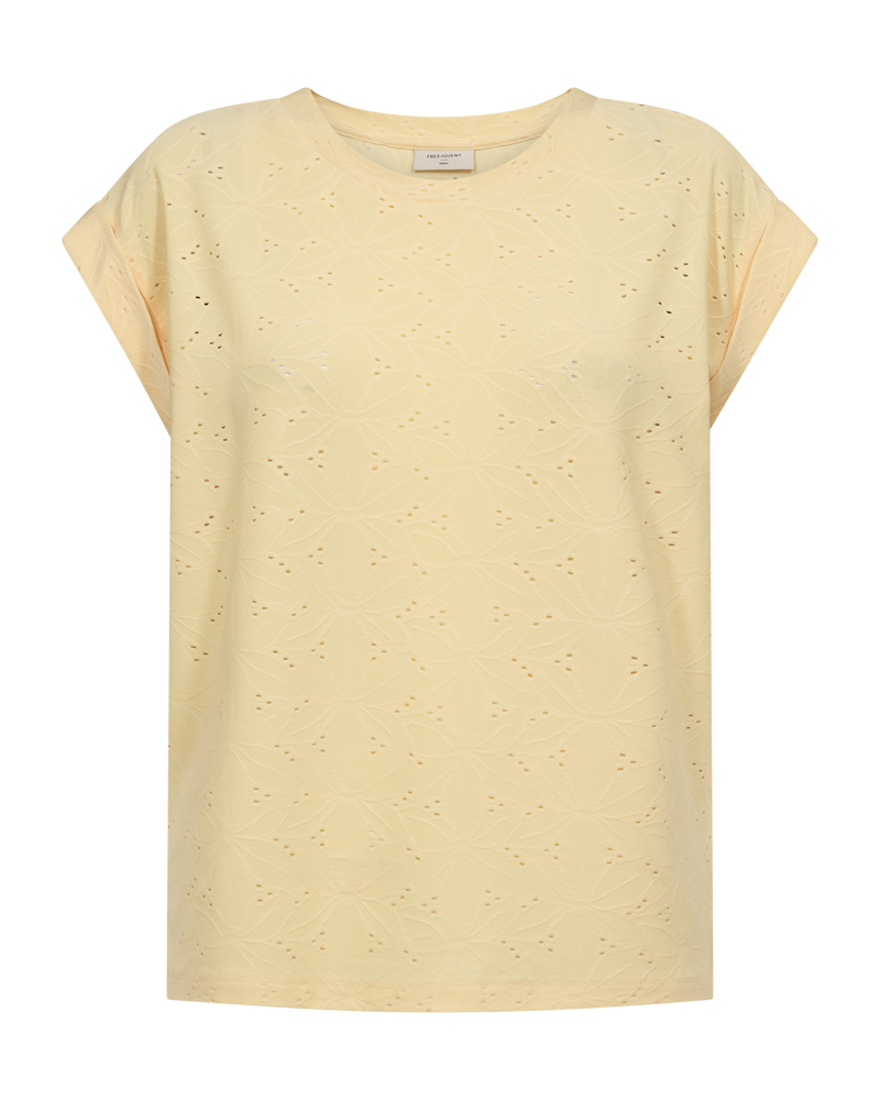 Blond T-shirt Dam Gul Golden Haze | Smilebutiken - Freequent