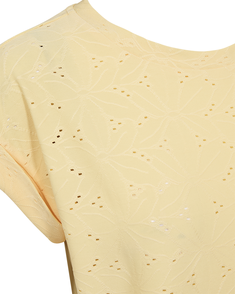Blond T-shirt Dam Gul Golden Haze | Smilebutiken - Freequent