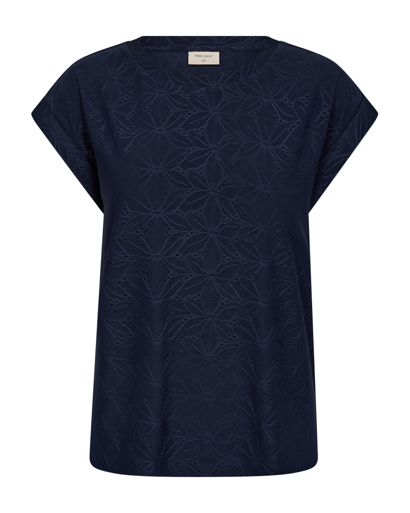 Blond T-shirt Dam Mörkblå Navy Blazer | Smilebutiken - Freequent