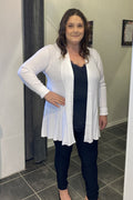 Claudisse Long Cardigan Women Brilliant White Freequent