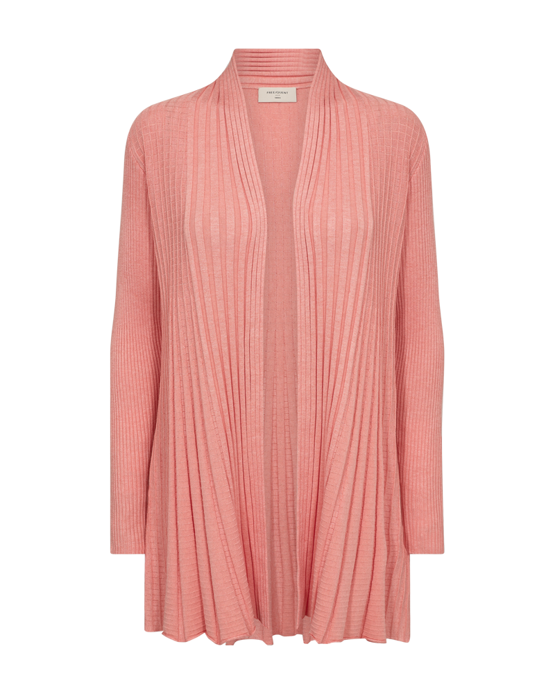 Claudisse Long Cardigan Dam Burnt Coral Melange Freequent