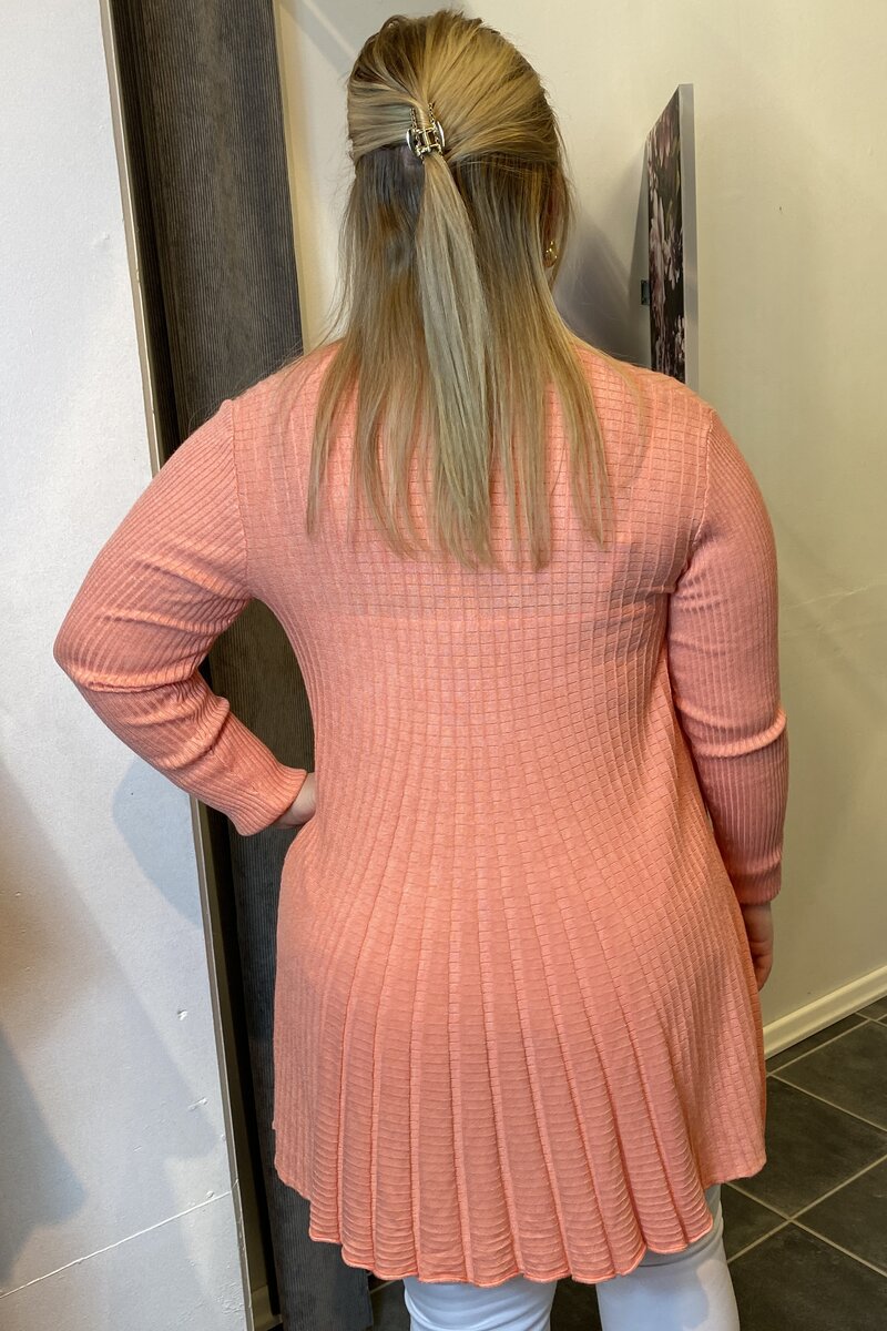 Claudisse Long Cardigan Dam Burnt Coral Melange Freequent