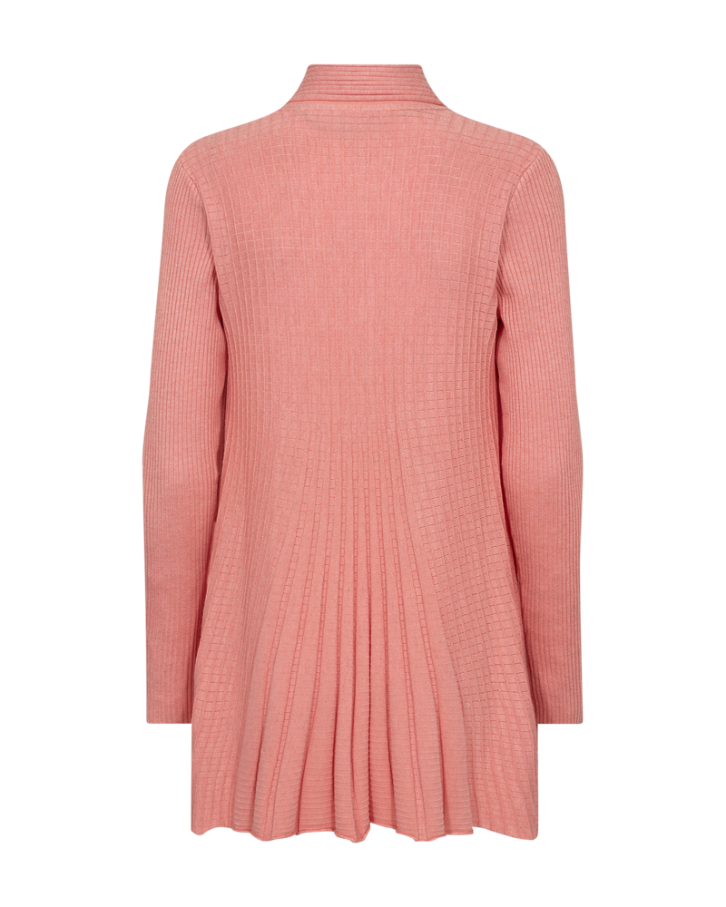 Claudisse Long Cardigan Dam Burnt Coral Melange Freequent