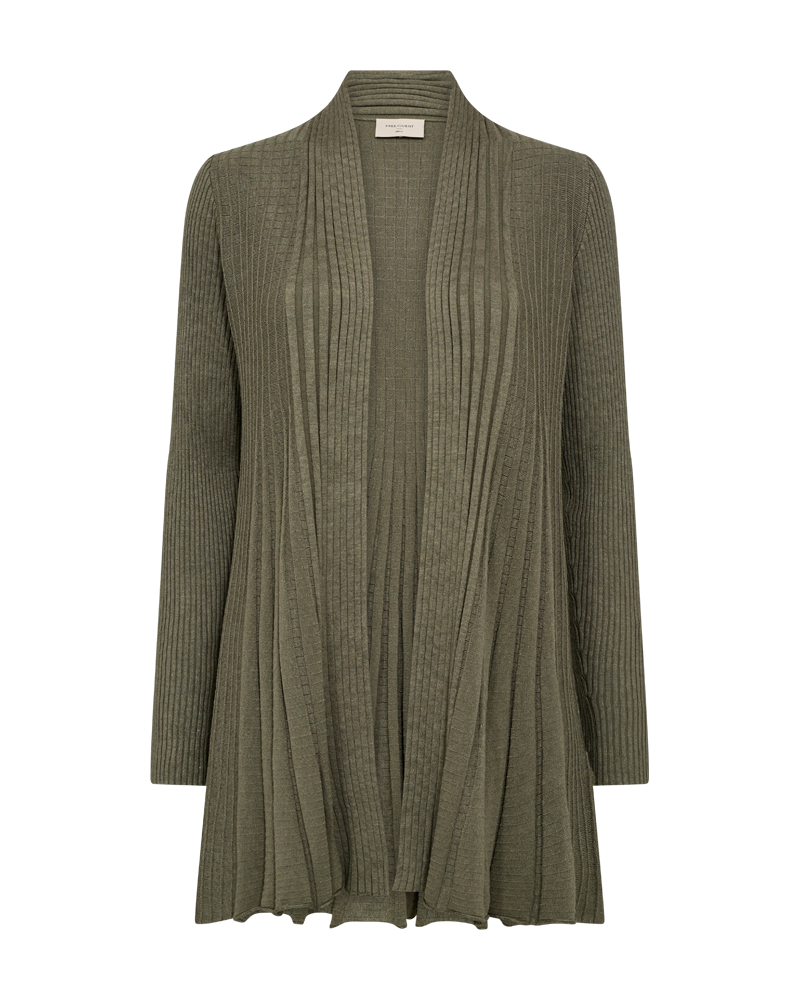Claudisse Long Cardigan Dam Deep Lichen Green Mel Freequent