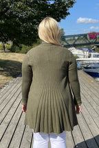 Claudisse Long Cardigan Women Olive Night Melange Freequent