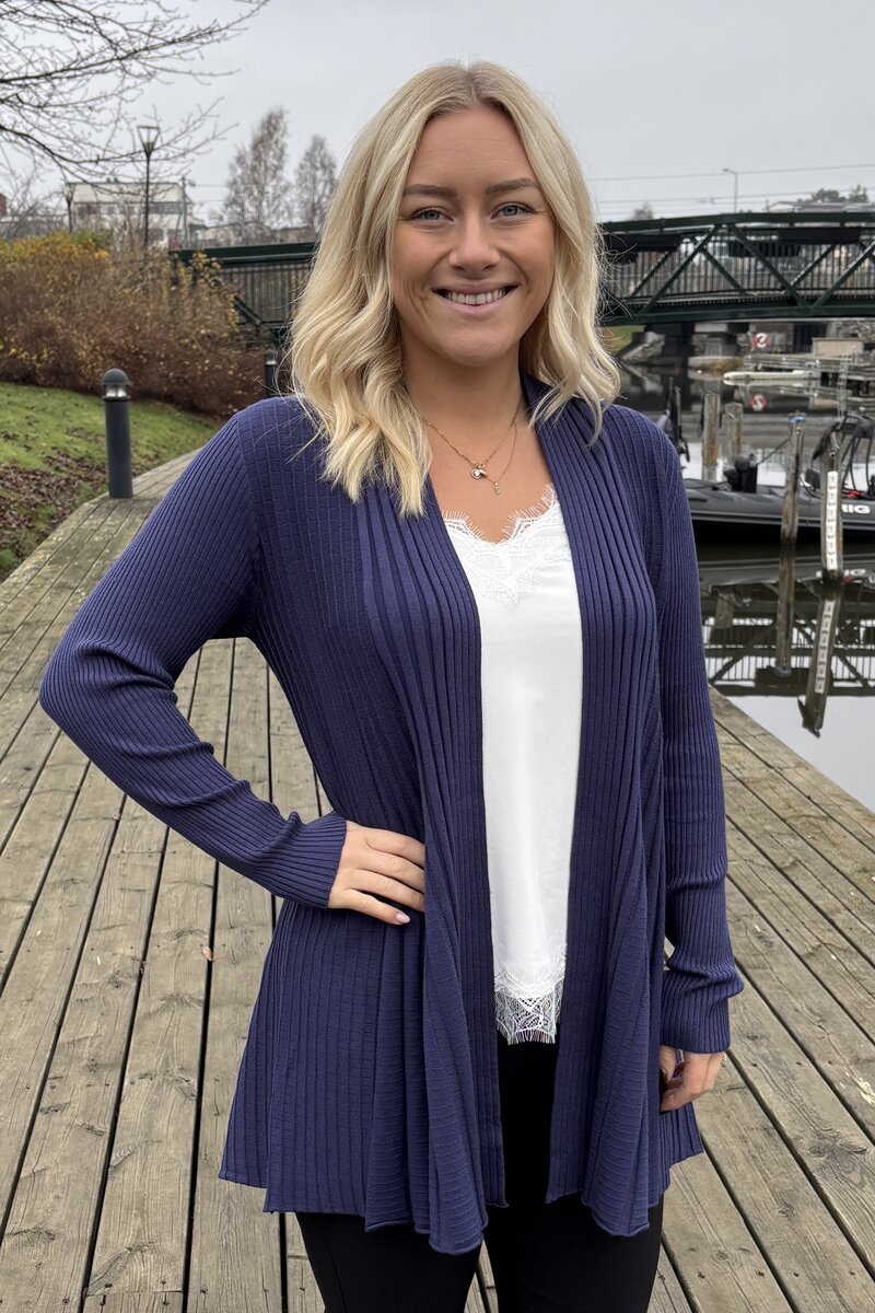 Claudisse Long Cardigan Dam Patriot Blue Freequent