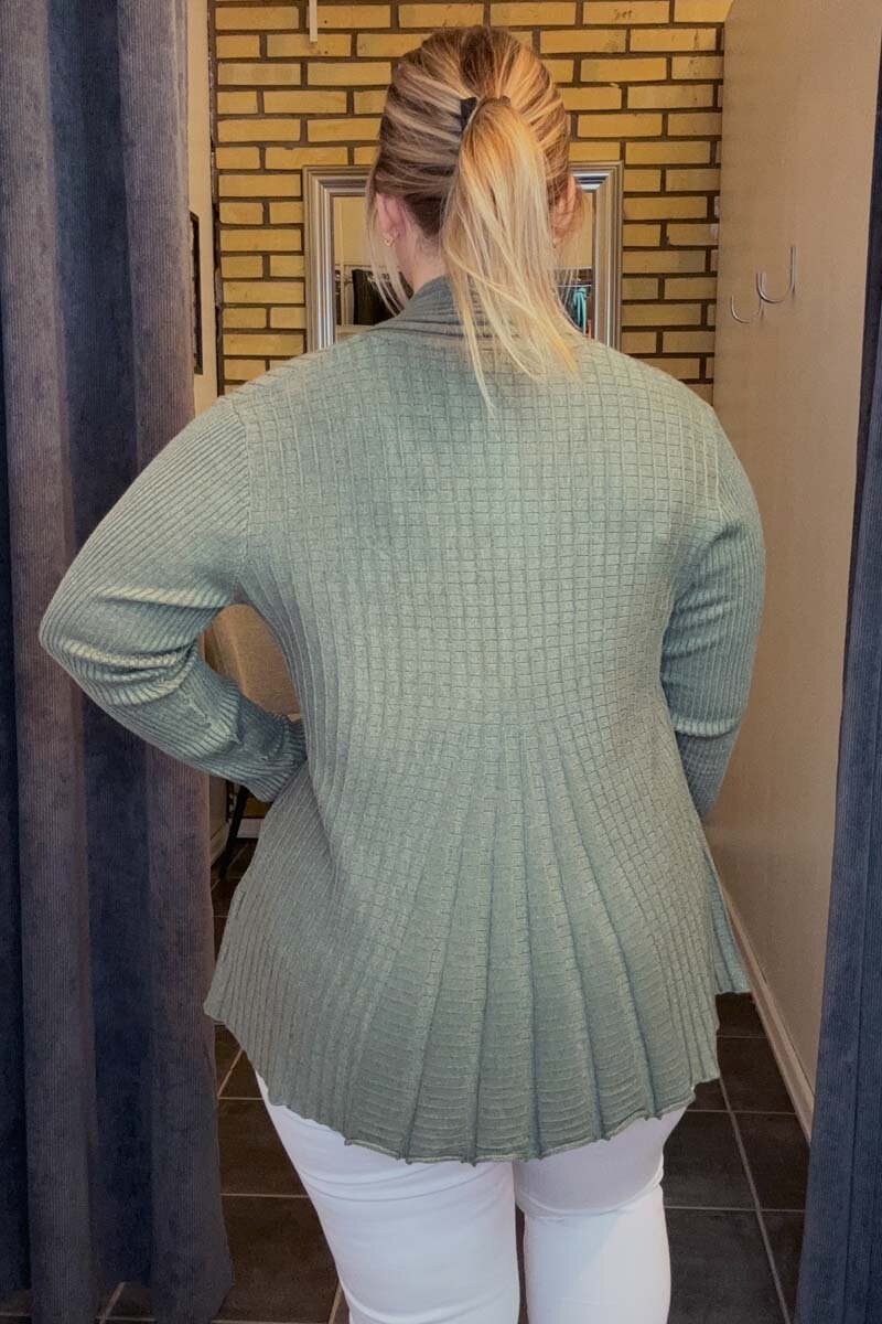 Claudisse Short Cardigan Dam Deep Lichen Green Mel Freequent