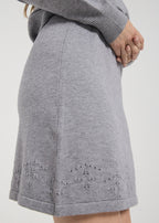 Claura Kjol Dam Medium Grey Melange Freequent