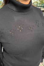 Claura Pullover Polo Women Black Freequent