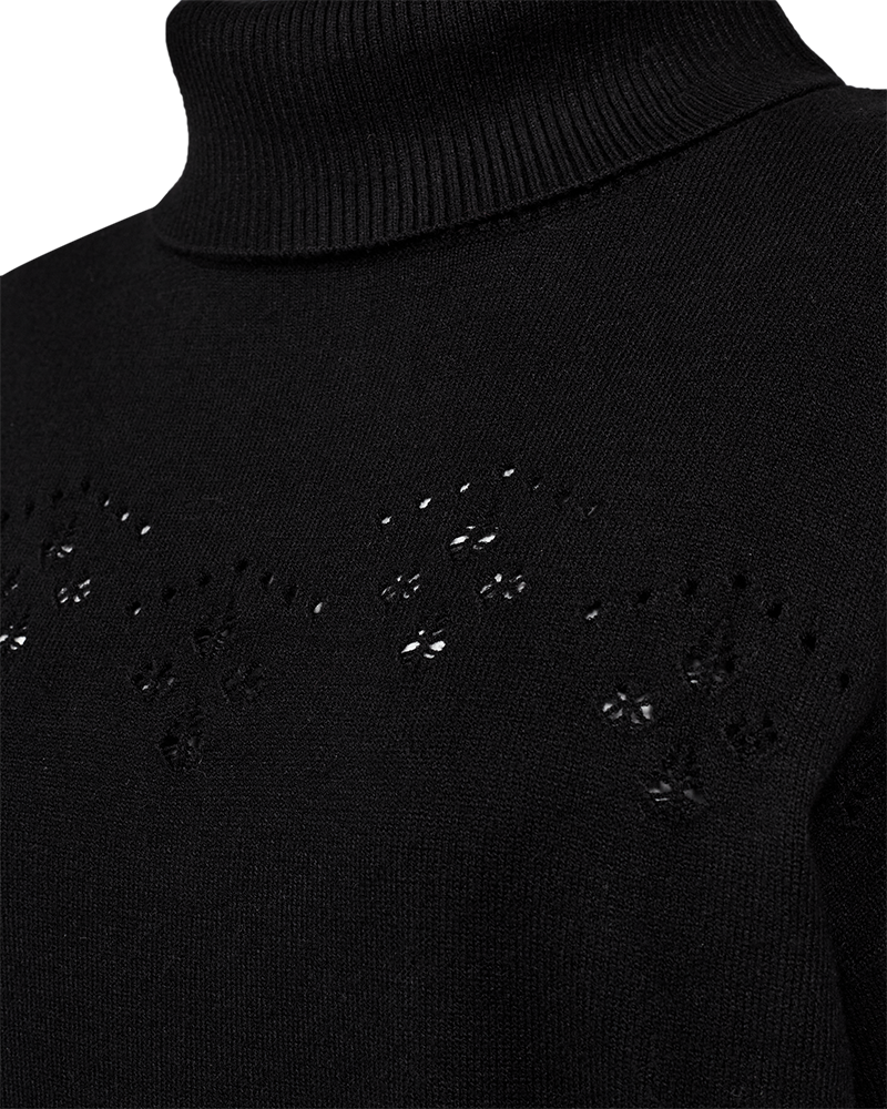 Claura Pullover Polo Women Black Freequent