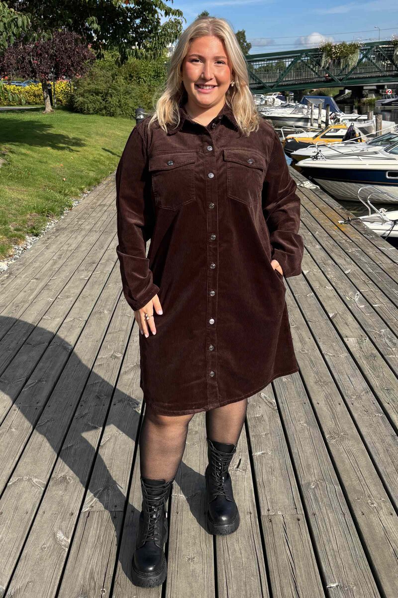 Cordy Klänning Dam Coffee Bean Freequent