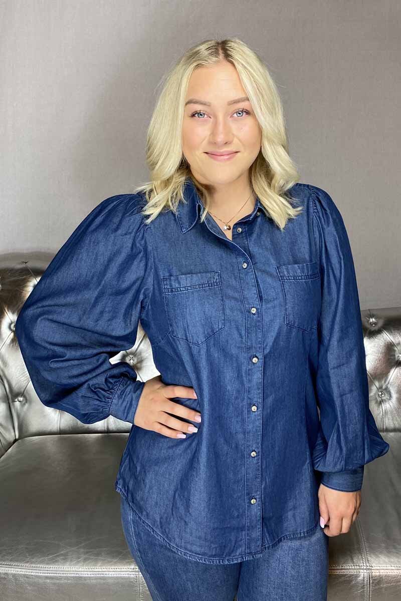 Dobby Shirt Medium Blue - Freequent