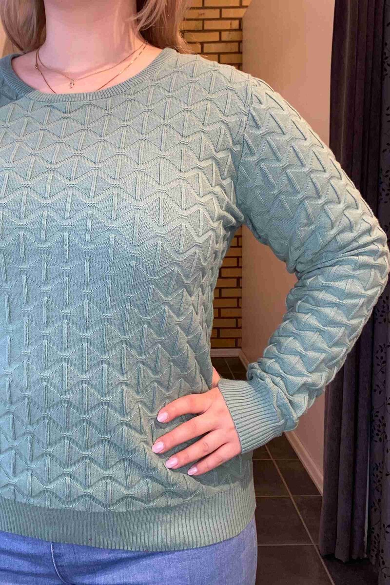 Dodo Pullover Round Neck Women Malachite Green Freequent