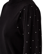 Dotka Finstickad Tröja med Strass Dam Svart Black | Smilebutiken – Freequent