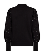 Dotka Finstickad Tröja med Strass Dam Svart Black | Smilebutiken – Freequent