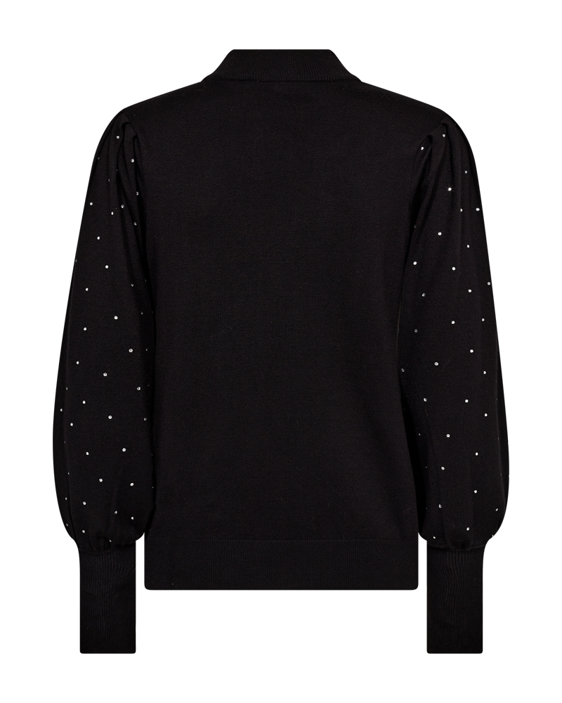 Dotka Finstickad Tröja med Strass Dam Svart Black | Smilebutiken – Freequent