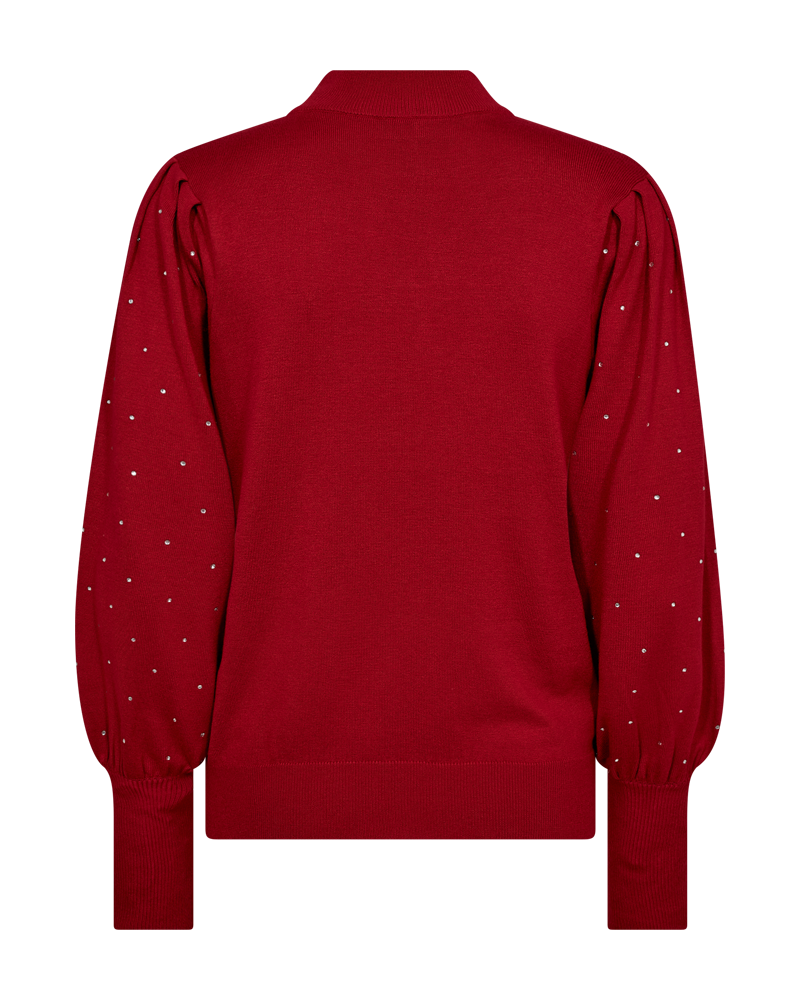 Dotka Finstickad Tröja med Strass Dam Röd Chili Pepper | Smilebutiken – Freequent