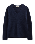 Ellis V-ringad Tröja Dam Navy Blazer Freequent