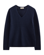 Ellis V-ringad Tröja Dam Navy Blazer Freequent