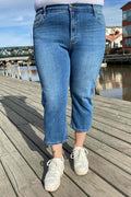 Harlow Denim Capri Dam Vintage Blue Denim Freequent