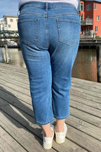 Harlow Denim Capri Dam Vintage Blue Denim Freequent