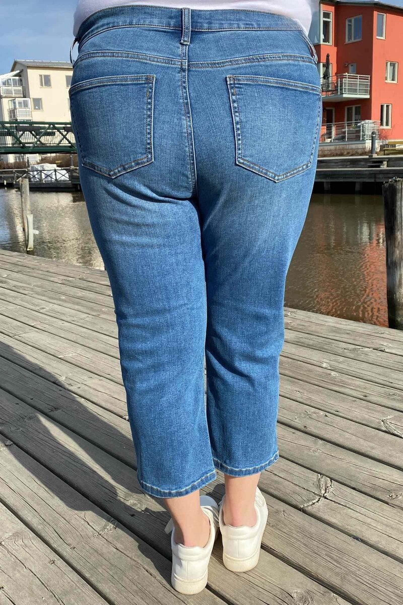 Harlow Denim Capri Dam Vintage Blue Denim Freequent