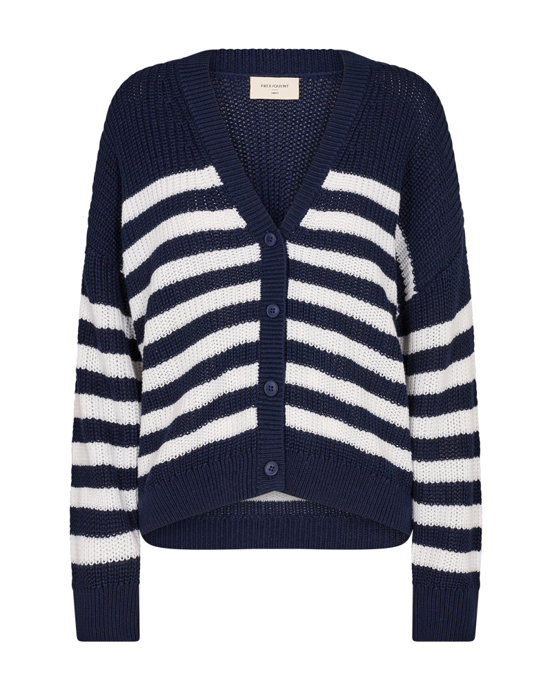 Iben Cardigan Dam Navy Blazer w Black Freequent
