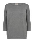 Jone PU Tröja Dam Medium Grey Melange Freequent