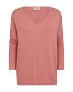 Jone Scallop V-Ringad Tröja Dam Burnt Coral Freequent