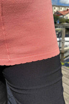 Jone Scallop V-Ringad Tröja Dam Burnt Coral Freequent