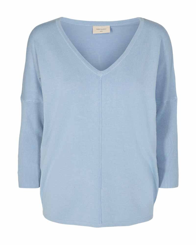 Jone V-Ringad Tröja Dam Chambray Blue - Freequent