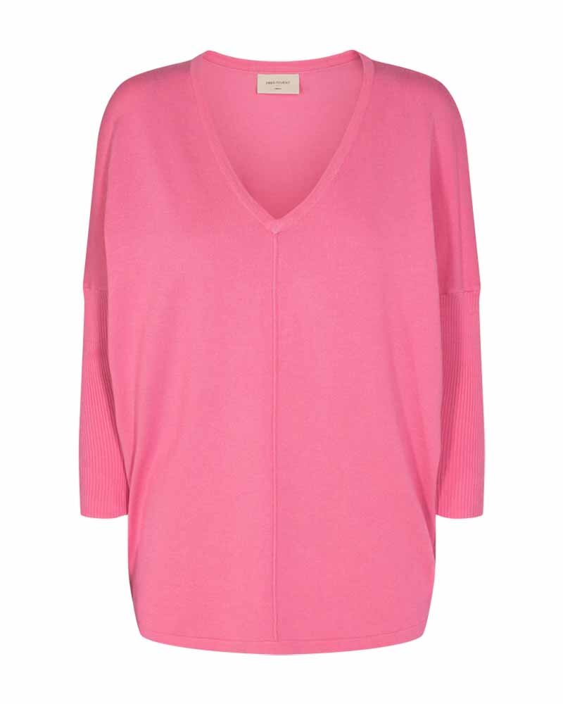 Jone V-Ringad Tröja Dam Aurora Pink - Freequent