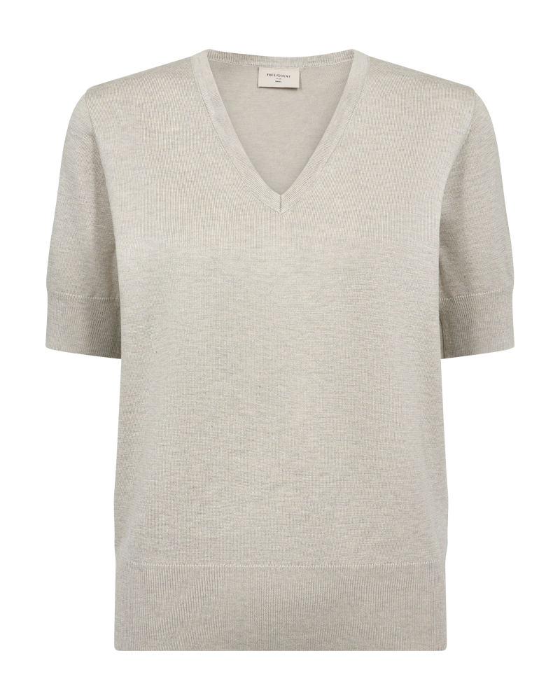 Katie Short Sleeve Pullover Women Moonbeam Melange Freequent