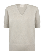 Katie Short Sleeve Pullover Women Moonbeam Melange Freequent