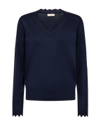 Katie Scallop Pullover Women Navy Blazer Freequent