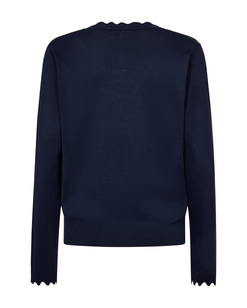 Katie Scallop Pullover Women Navy Blazer Freequent