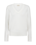 Katie Scallop Pullover Ladies Star Off White Freequent
