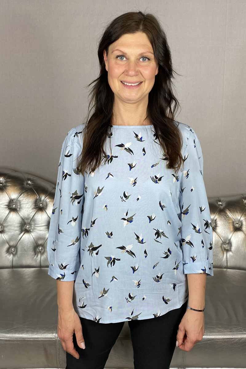 Linn Blouse Women Chambray Blue - Freequent