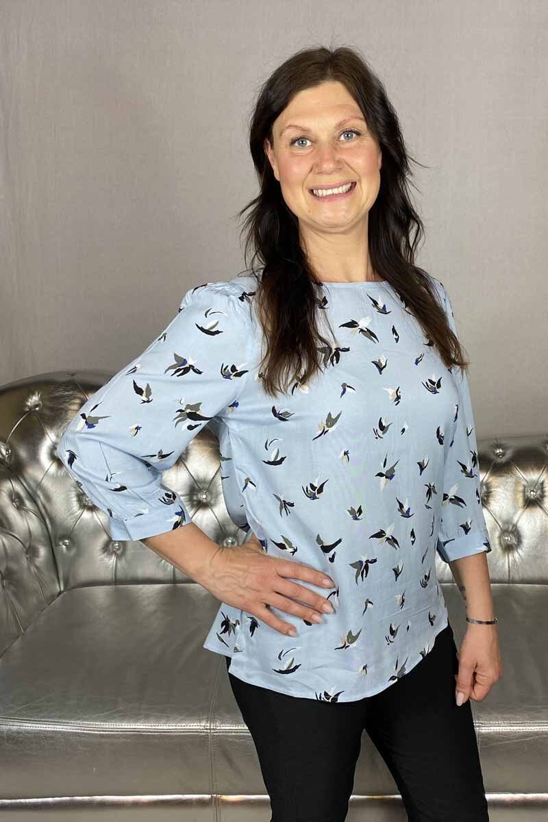 Linn Blouse Women Chambray Blue - Freequent