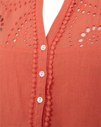 Louis Sleeveless Blouse Women Hot Coral Freequent