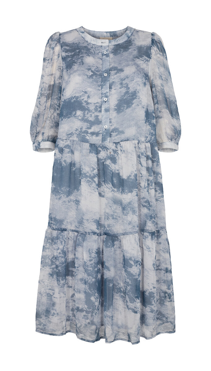 Freequent Marble Dress Women Chambray Blue Mix - Freequent