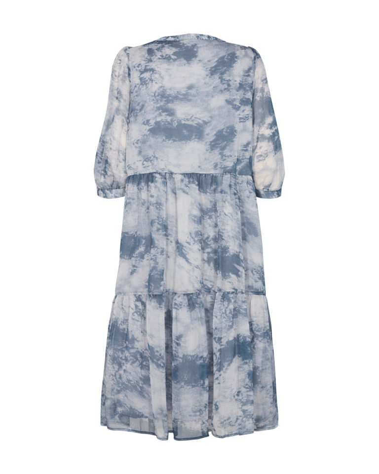 Freequent Marble Dress Women Chambray Blue Mix - Freequent
