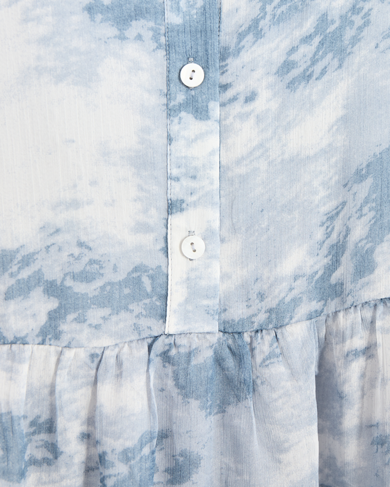 Freequent Marble Dress Women Chambray Blue Mix - Freequent