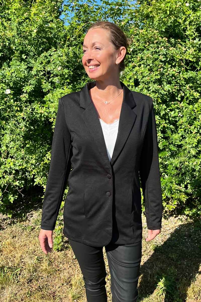 Nanni Long Blazer Two Buttons Women Black Freequent